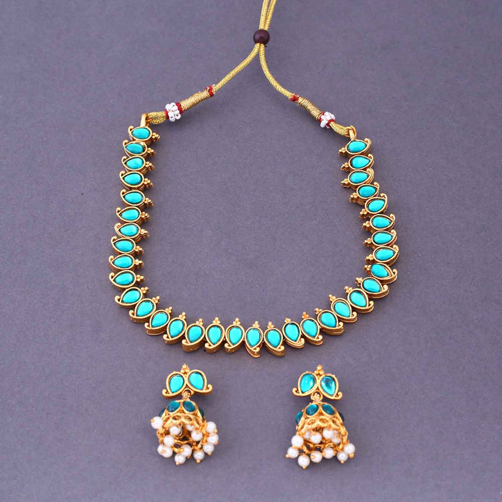 Multicolor Kumuda Reversible Antique Jewellery Set- New Arrival