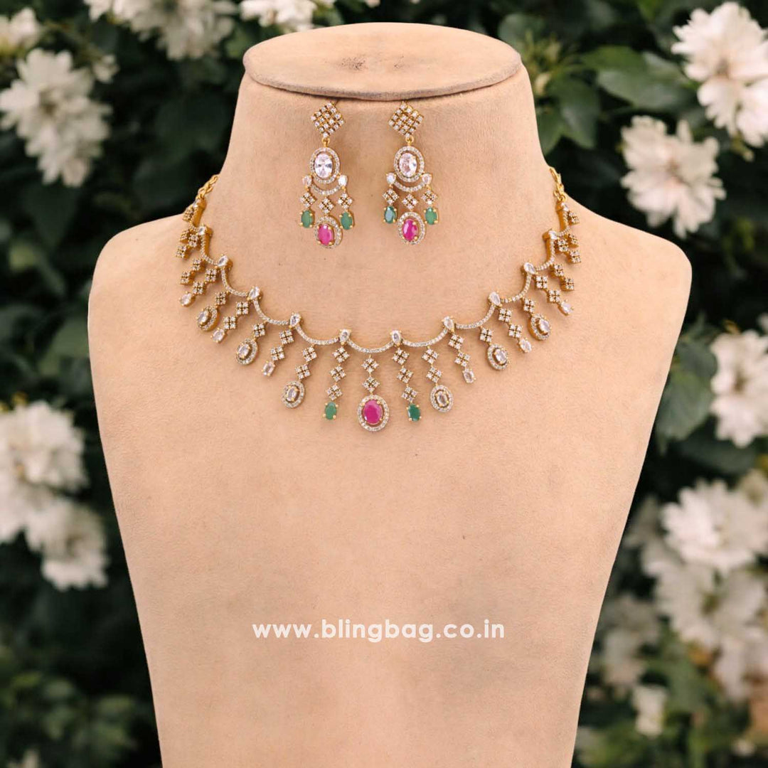 Multicolor Kunhita Antique Jewellery Set - New Arrival