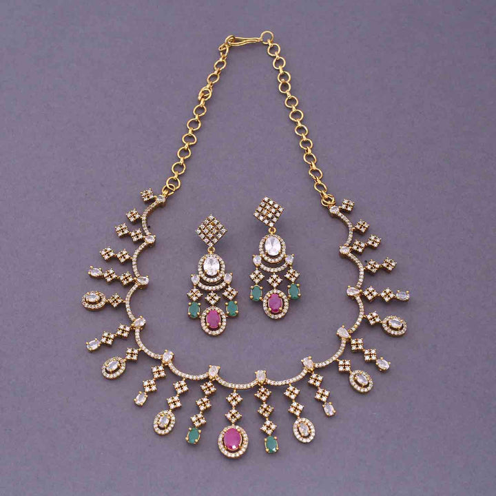 Multicolor Kunhita Antique Jewellery Set - New Arrival