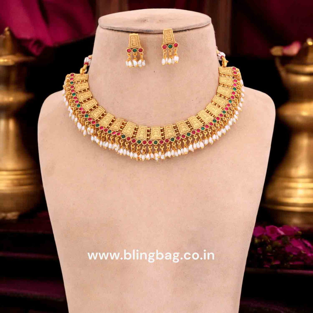 Multicolor Lajwanti Antique Jewellery Set - New Arrival