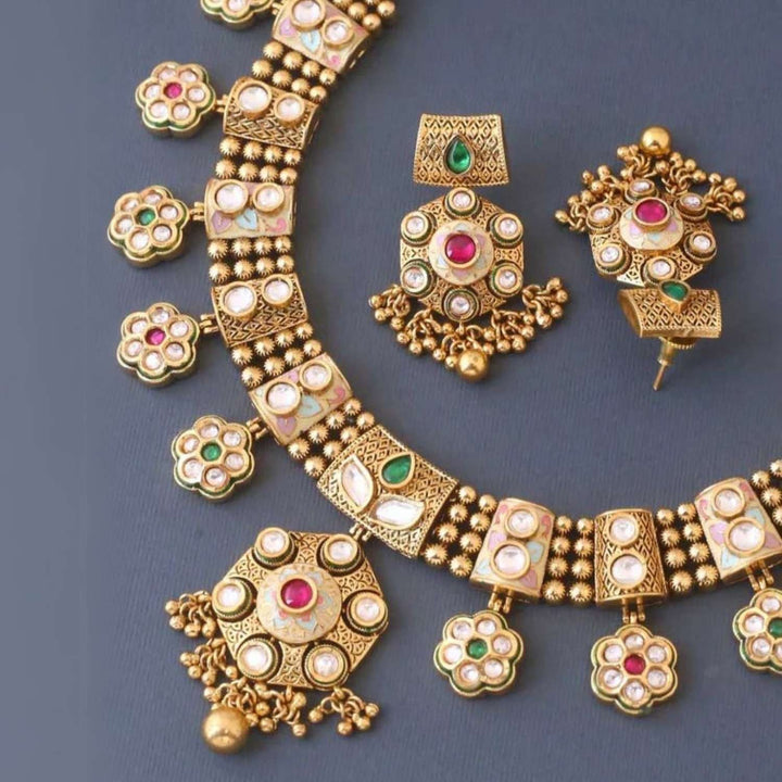 Multicolor Lakshmi Hasli Rajwadi Set