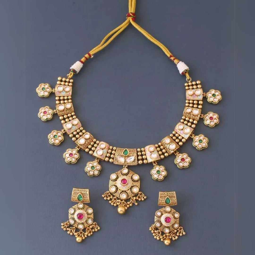 Multicolor Lakshmi Hasli Rajwadi Set