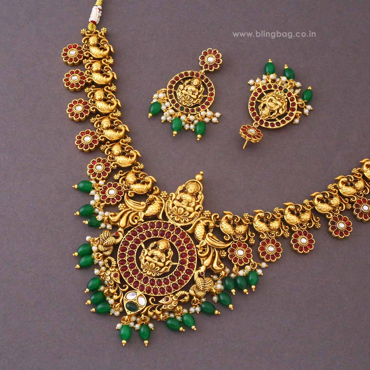 Multicolor Lalitashi Temple Jewellery Set- New Arrival