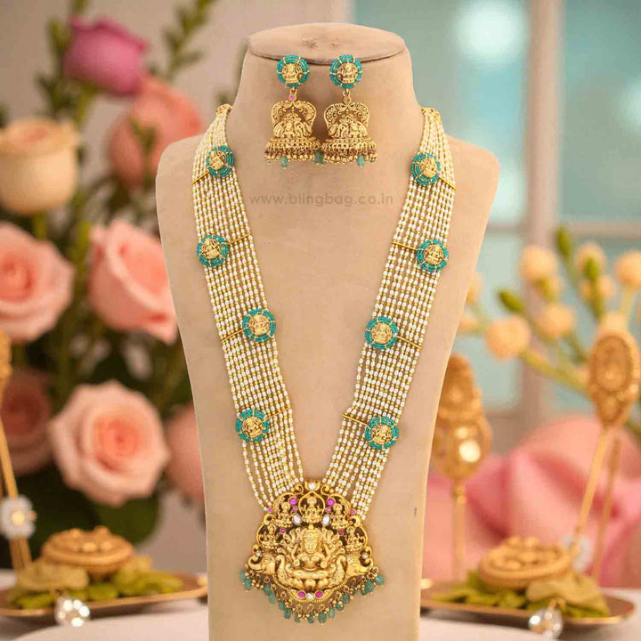 Multicolor Lalitaya Temple Jewellery Set - New Arrival