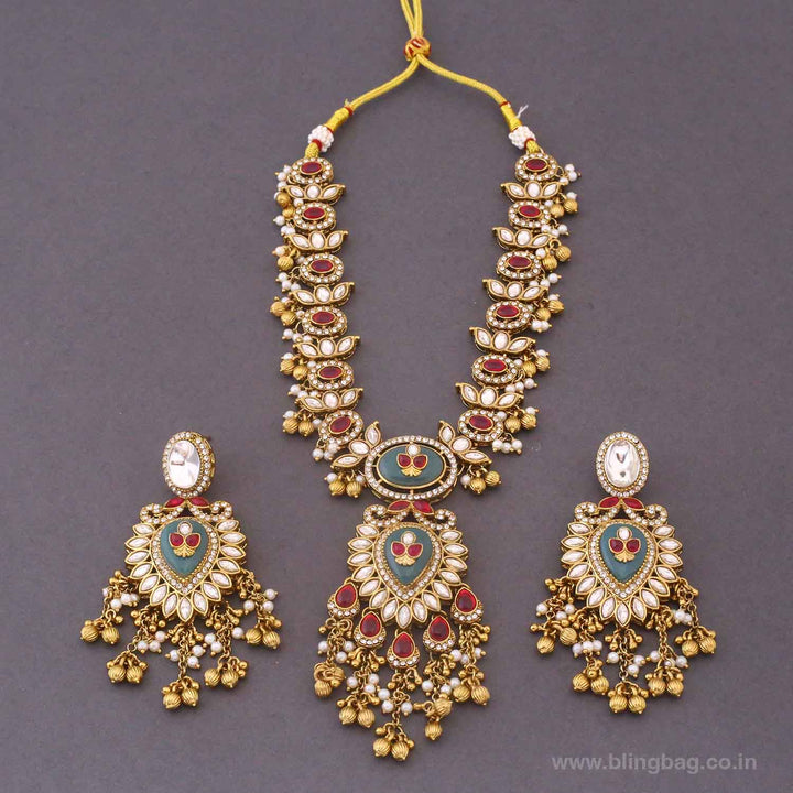 Multicolor Lalitya Heritage Jewellery Set