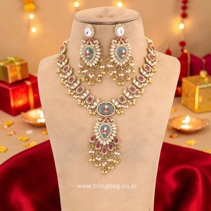 Multicolor Lalitya Heritage Jewellery Set