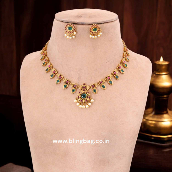 Multicolor Lavleen Antique Jewellery Set - New Arrival