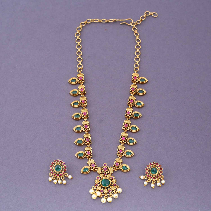 Multicolor Lavleen Antique Jewellery Set - New Arrival