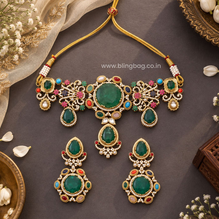 Multicolor Lia Victorian Jewellery Set - New Arrival