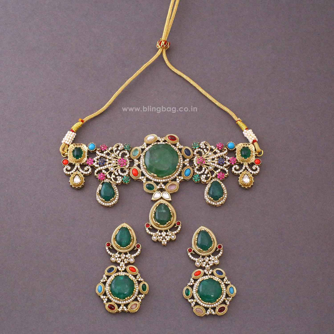 Multicolor Lia Victorian Jewellery Set - New Arrival