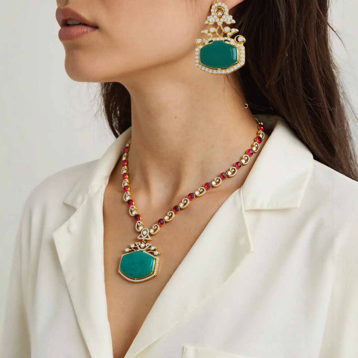 Multicolor Liliana  Victorian Jewellery Set - New Arrival