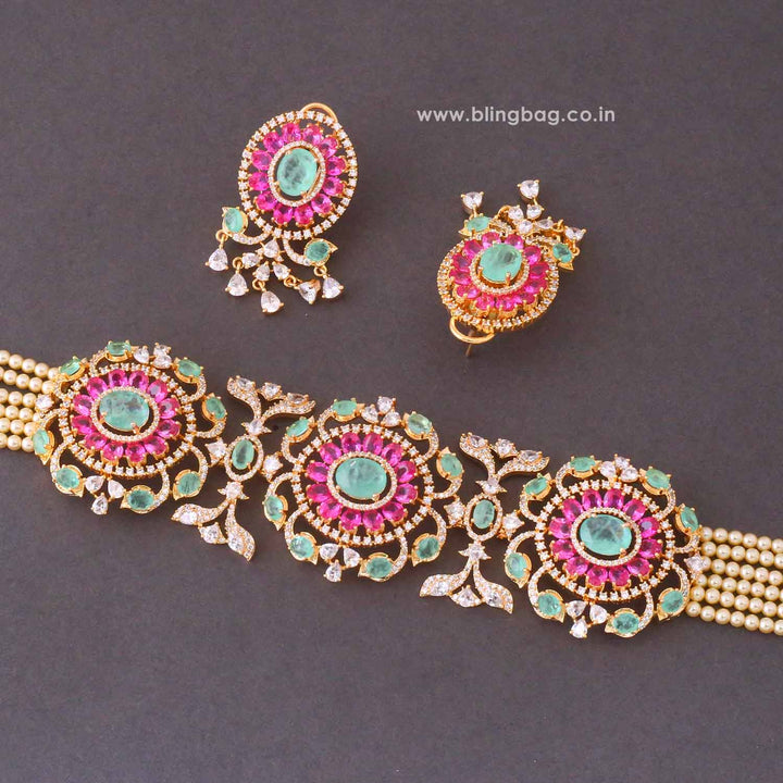 Multicolor Lilye Zirconia Jewellery Set- New Arrivals