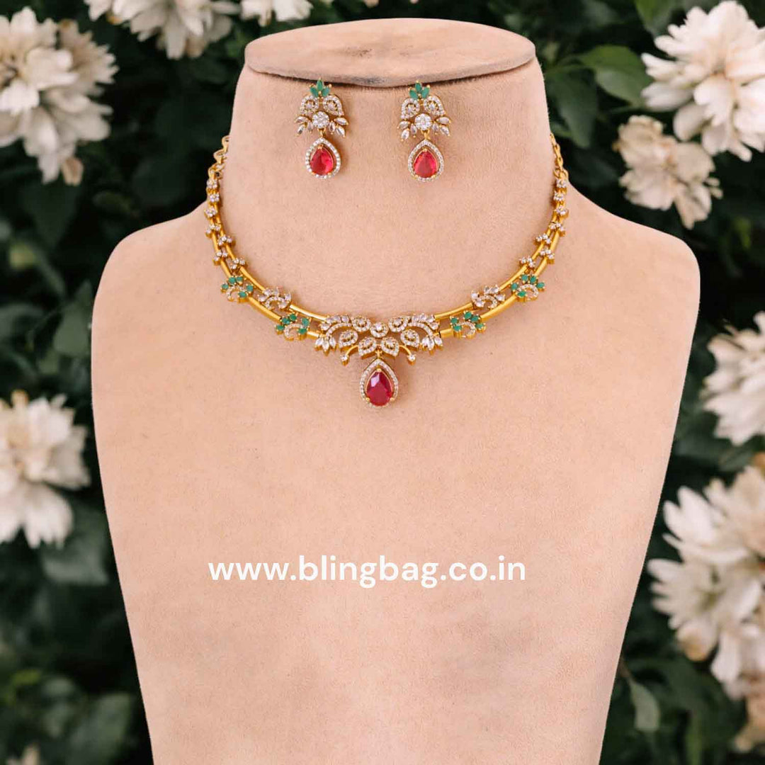 Multicolor Lola Hasli Antique Jewellery Set - New Arrival