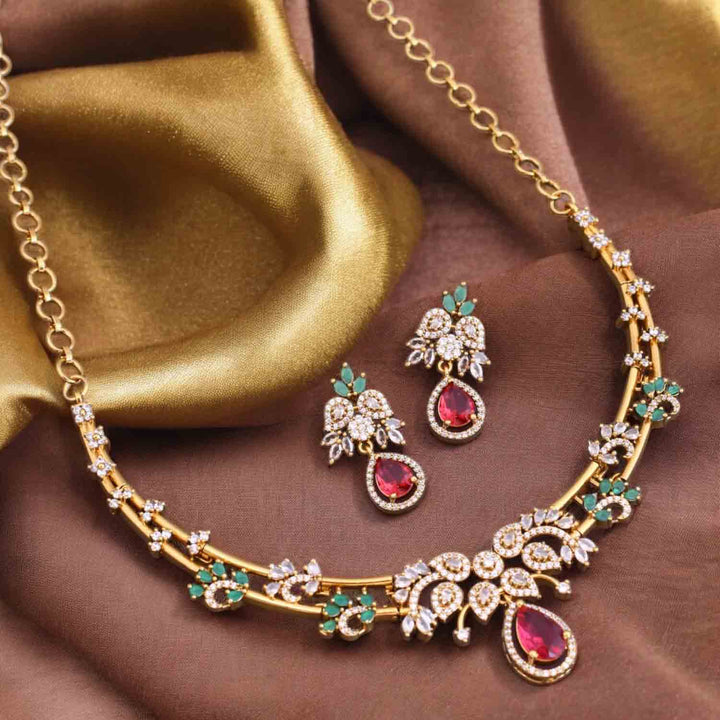 Multicolor Lola Hasli Antique Jewellery Set - New Arrival