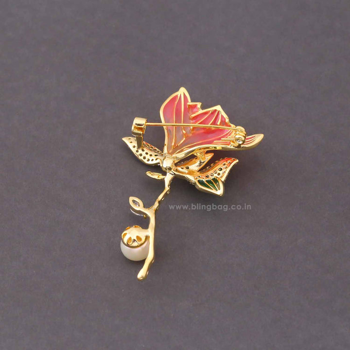 Multicolor Lotus Brooch