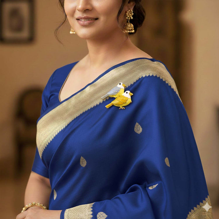 Multicolor Love Birds Brooch