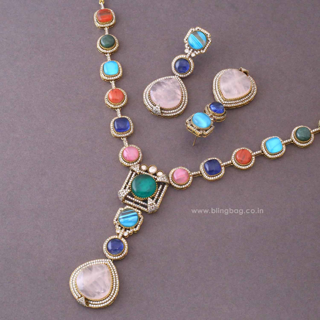 Multicolor Luciabeth Victorian Jewellery Set - New Arrival