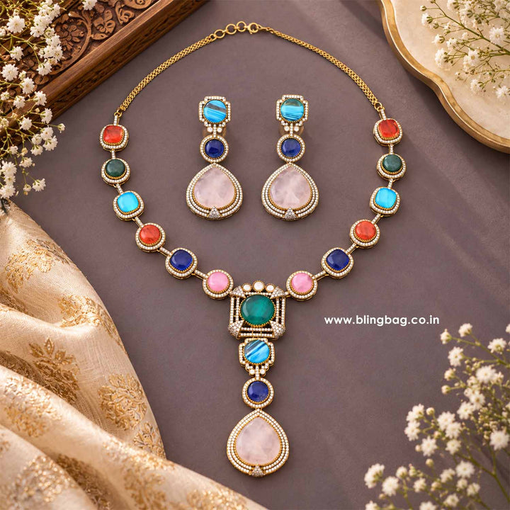 Multicolor Luciabeth Victorian Jewellery Set - New Arrival