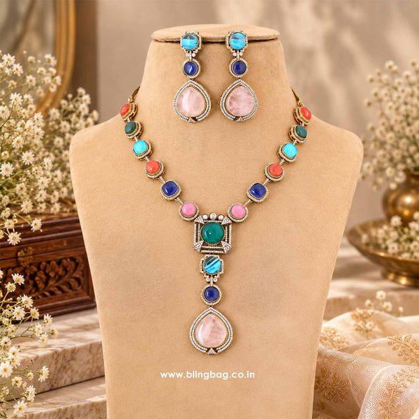 Multicolor Luciabeth Victorian Jewellery Set - New Arrival