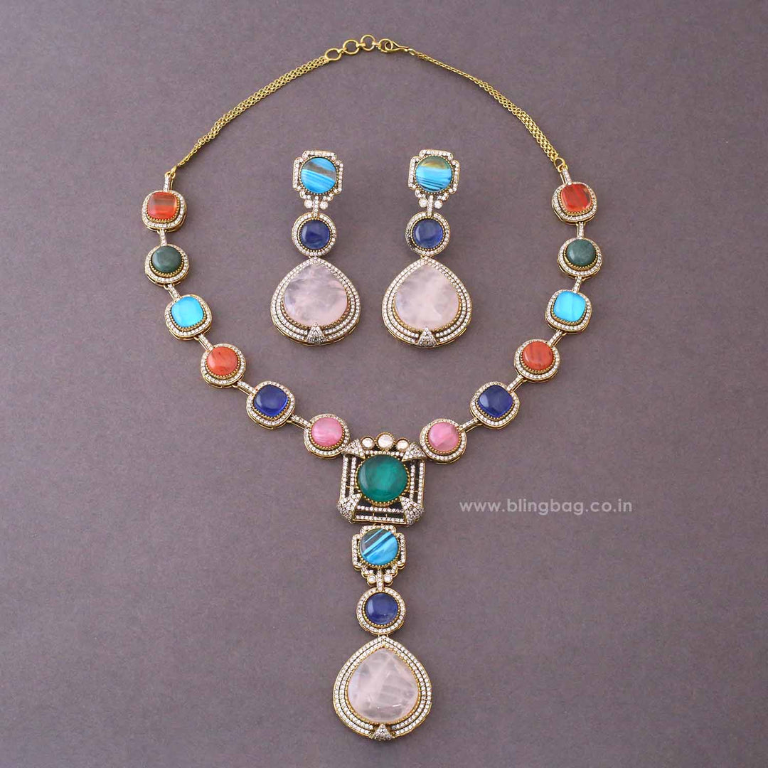 Multicolor Luciabeth Victorian Jewellery Set - New Arrival