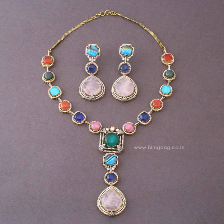 Multicolor Luciabeth Victorian Jewellery Set - New Arrival