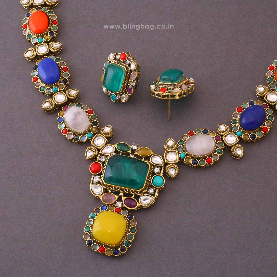 Multicolor Lucinda Victorian Jewellery Set - New Arrival