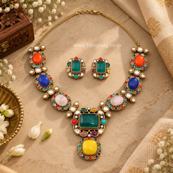 Multicolor Lucinda Victorian Jewellery Set - New Arrival