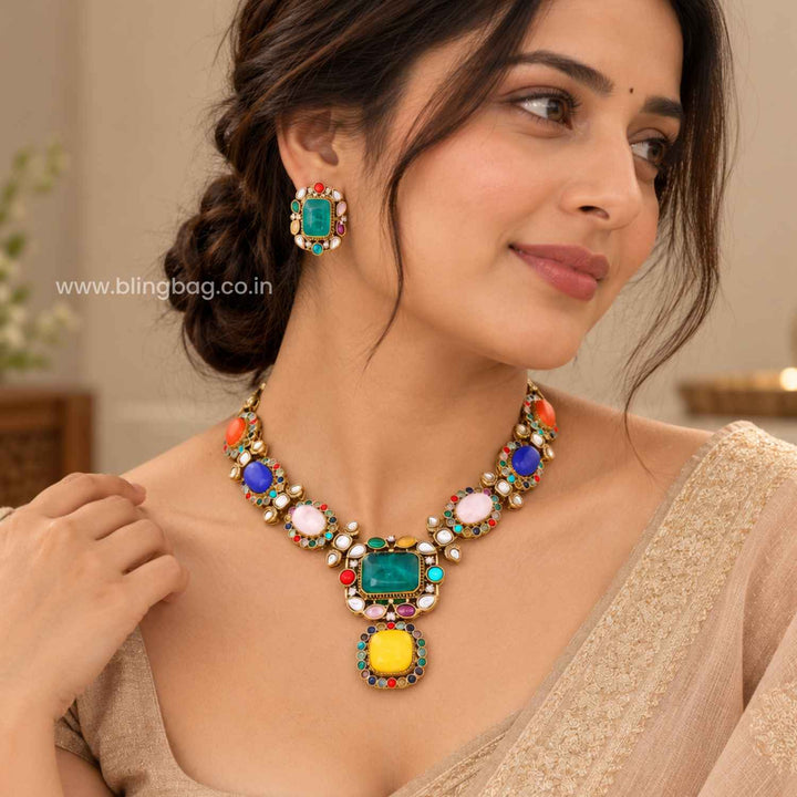 Multicolor Lucinda Victorian Jewellery Set - New Arrival