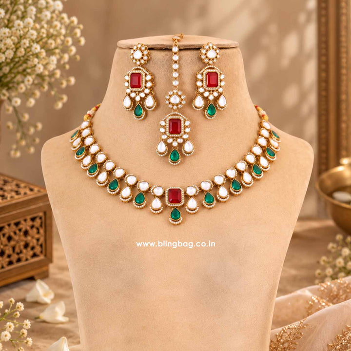 Multicolor Maahira Kundan Jewellery Set - New Arrival