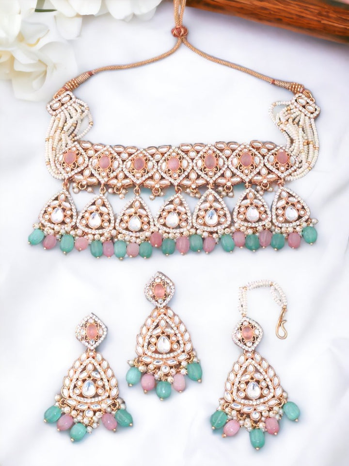 Multicolor Maanyata Kundan Jewellery Set - EOSS