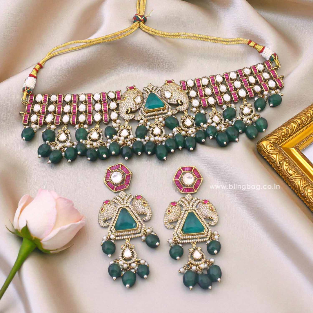 Multicolor Macon Victorian Jewellery Set - New Arrival