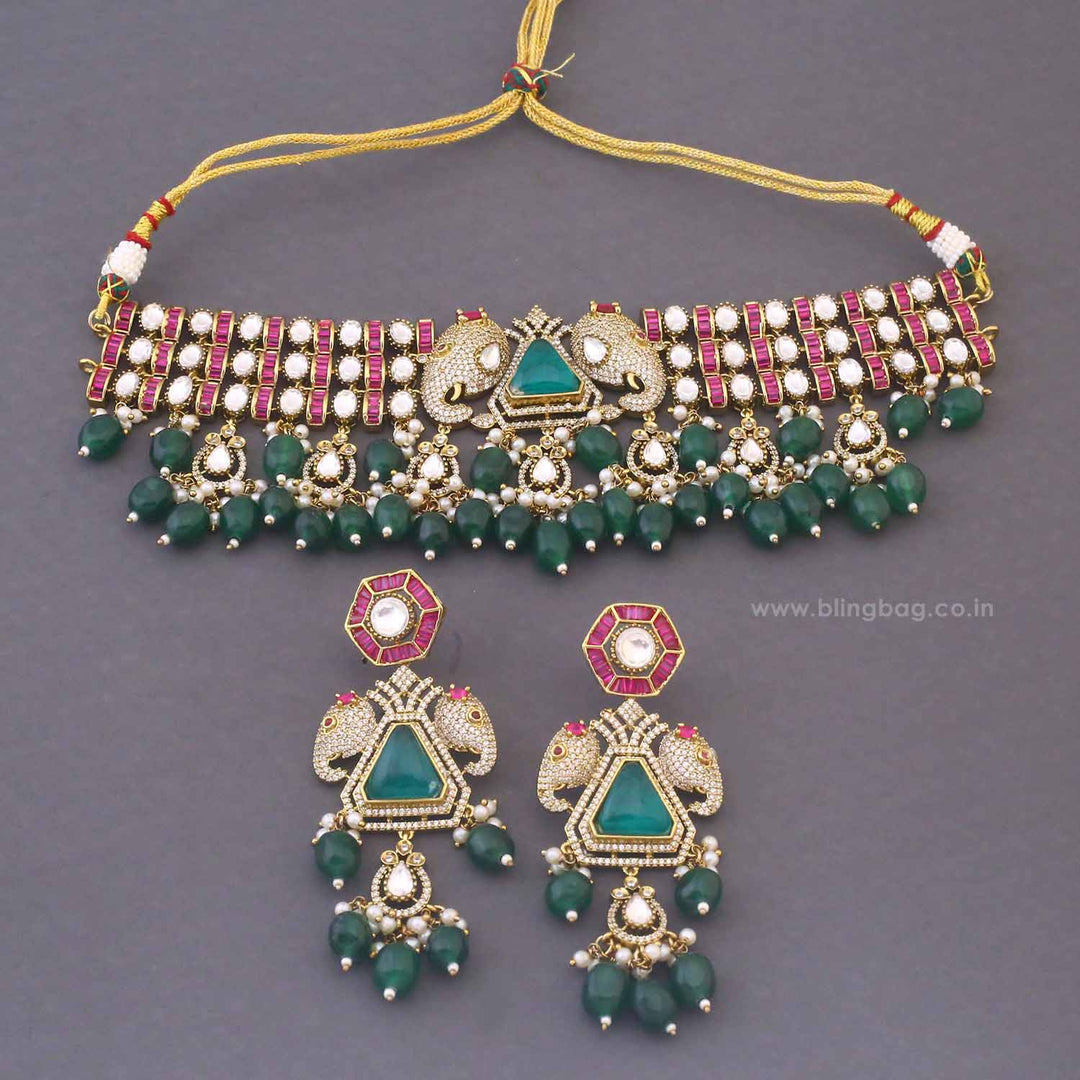 Multicolor Macon Victorian Jewellery Set - New Arrival