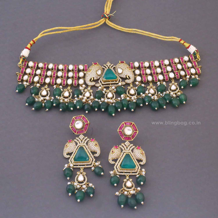 Multicolor Macon Victorian Jewellery Set - New Arrival