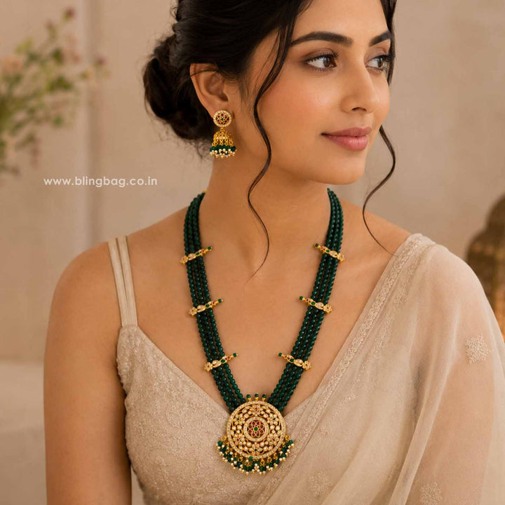 Emerald Madhulika Antique Jewellery Set - New Arrival