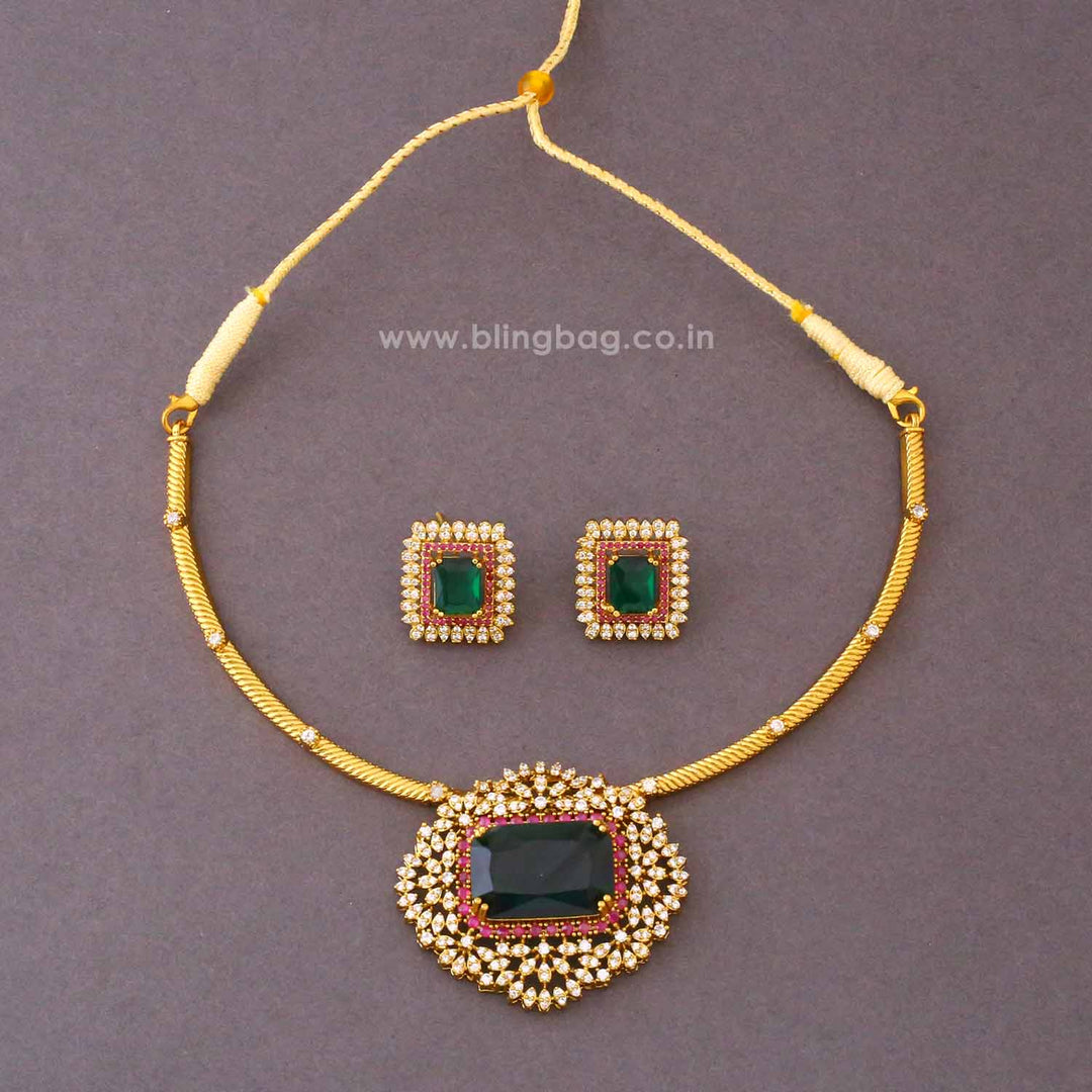 Multicolor Madhulikaa Antique Jewellery Set- New Arrival