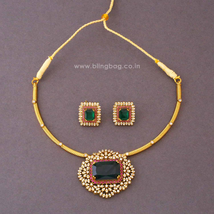 Multicolor Madhulikaa Antique Jewellery Set- New Arrival