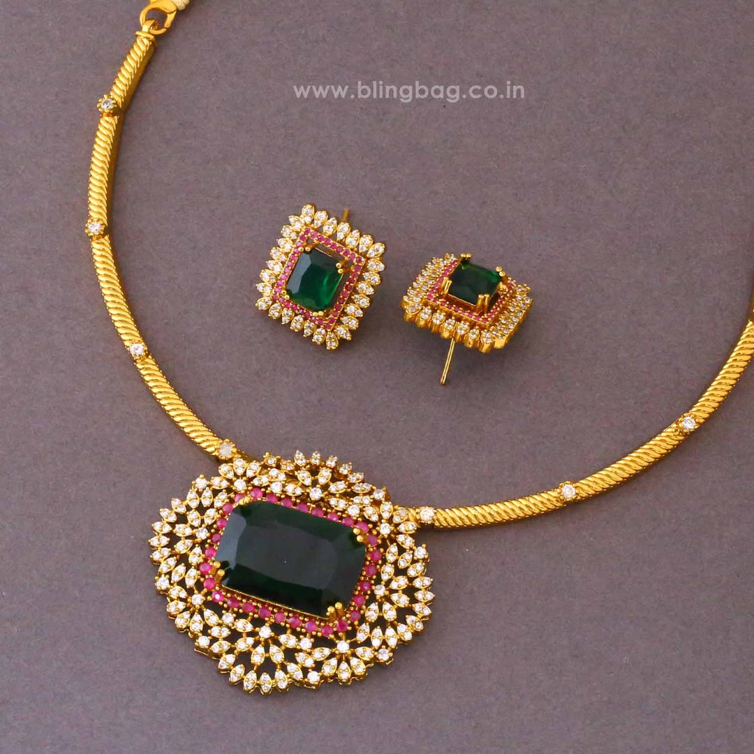 Multicolor Madhulikaa Antique Jewellery Set- New Arrival