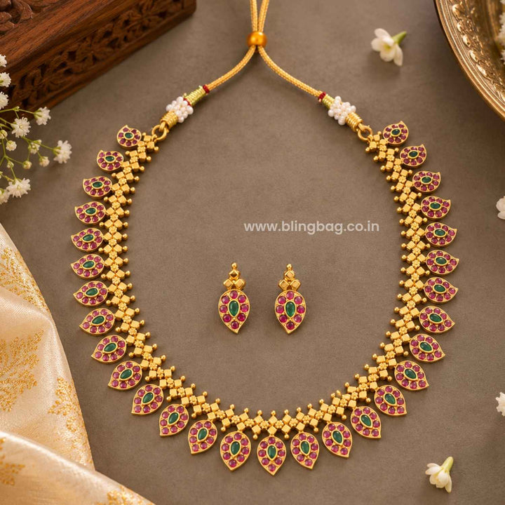 Multicolor Maheswari Antique Jewellery Set- New Arrival