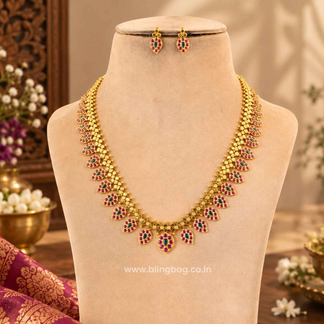Multicolor Maheswari Antique Jewellery Set- New Arrival