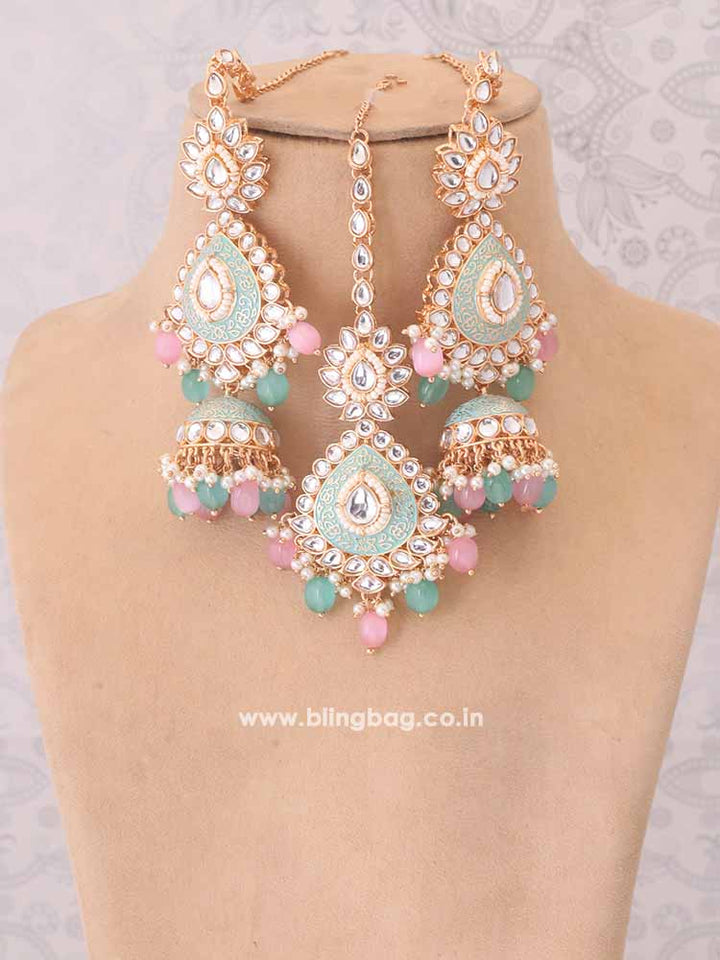 Multicolor Maithili Jewellery Set