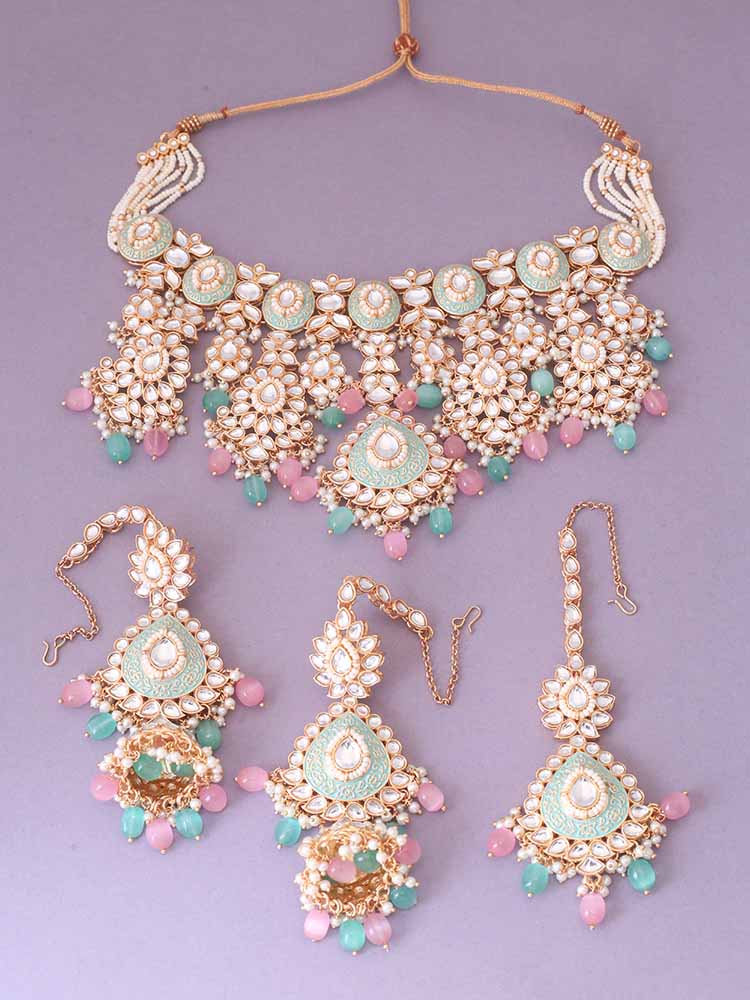 Multicolor Maithili Jewellery Set
