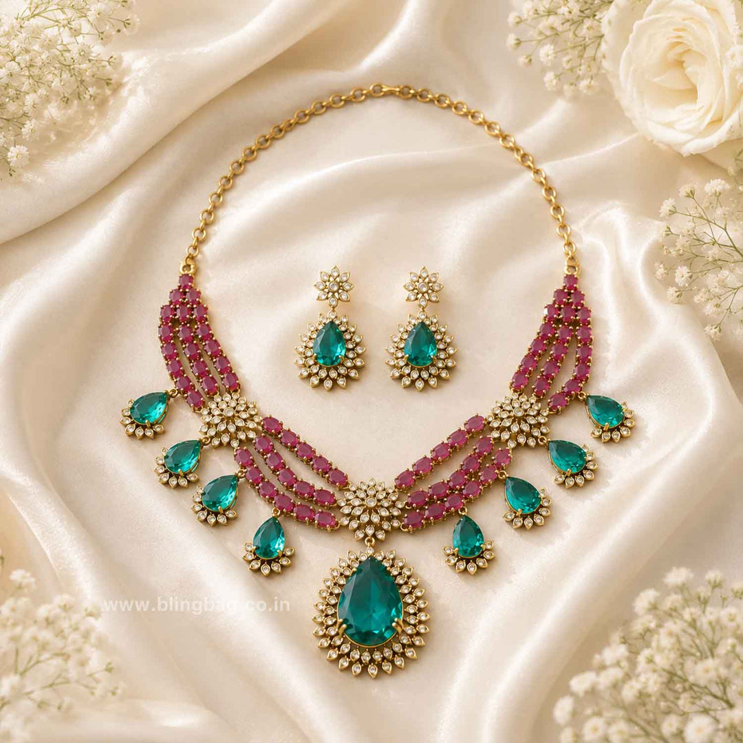 Multicolor Majesty Victorian Jewellery Set - New Arrival