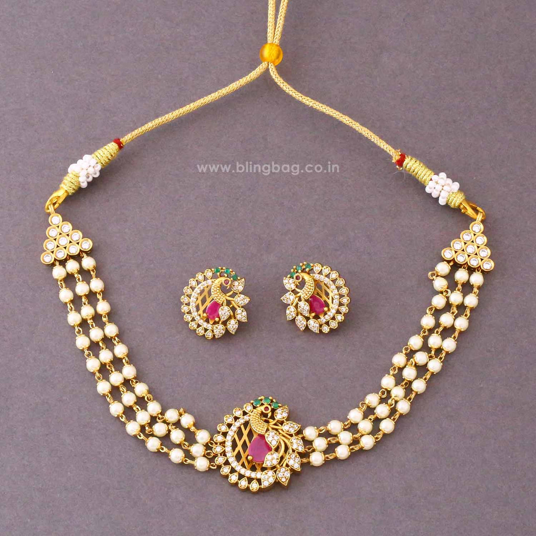 Multicolor Manasa Antique Jewellery Set- New Arrival