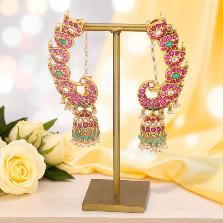 Multicolor Manha Ear Cuff Jhumkis