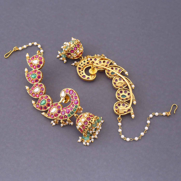 Multicolor Manha Ear Cuff Jhumkis