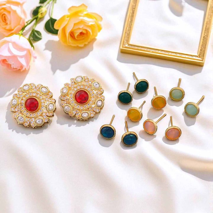 Multicolor Manjari Color Changeable Studs