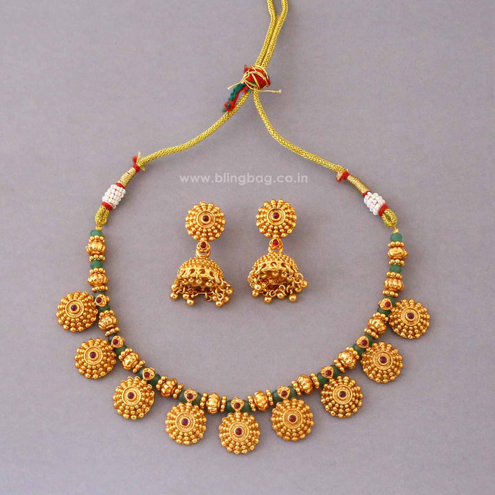 Multicolor Manjiri Antique Jewellery Set- New Arrival
