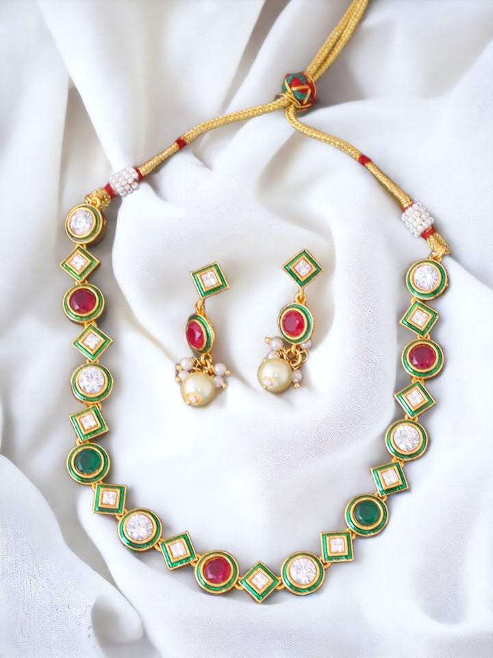 Multicolor Mansvi Kundan Jewellery Set