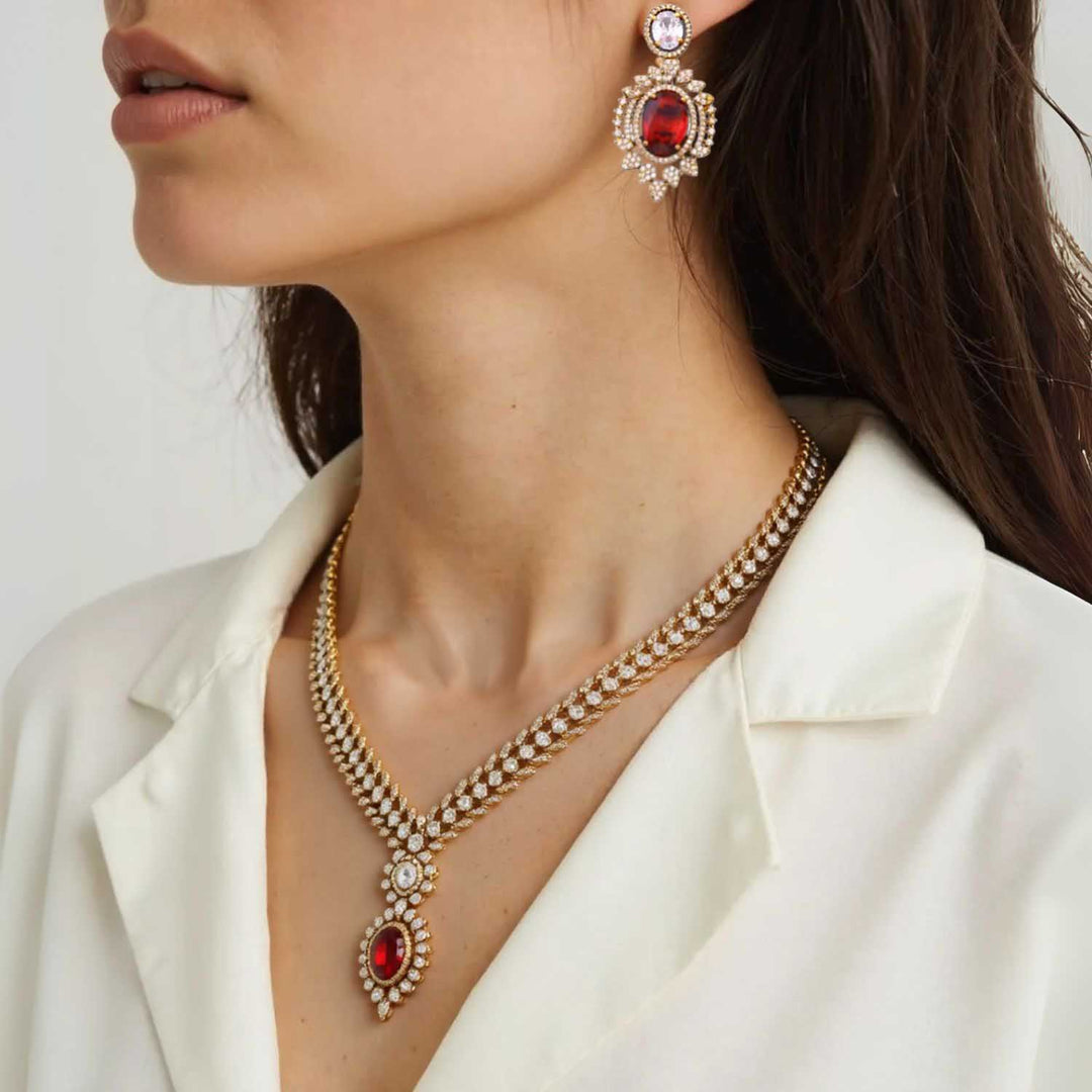 Multicolor Marine Victorian Jewellery Set - New Arrival