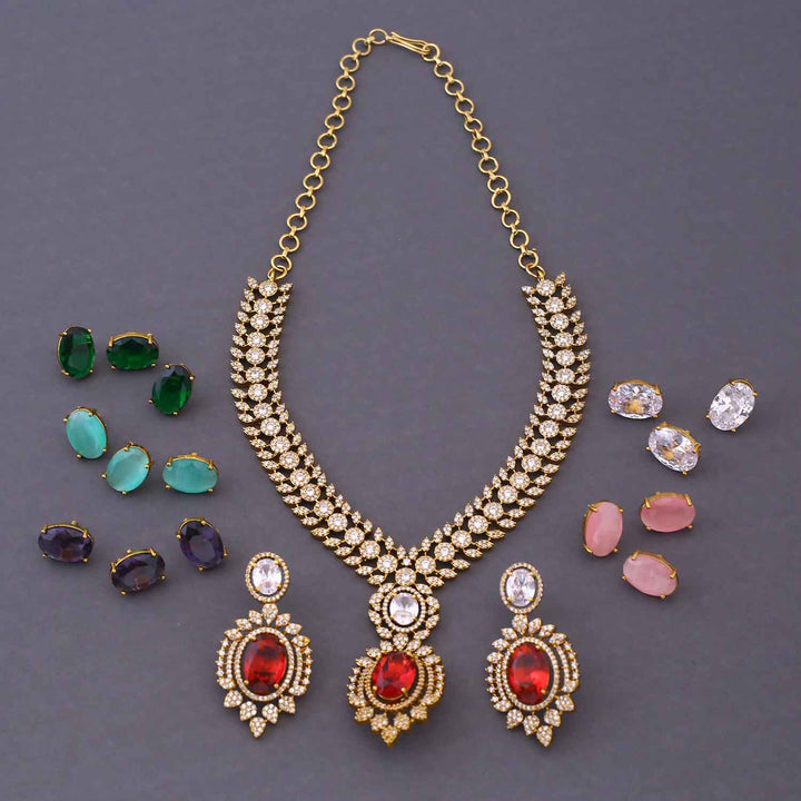 Multicolor Marine Victorian Jewellery Set - New Arrival
